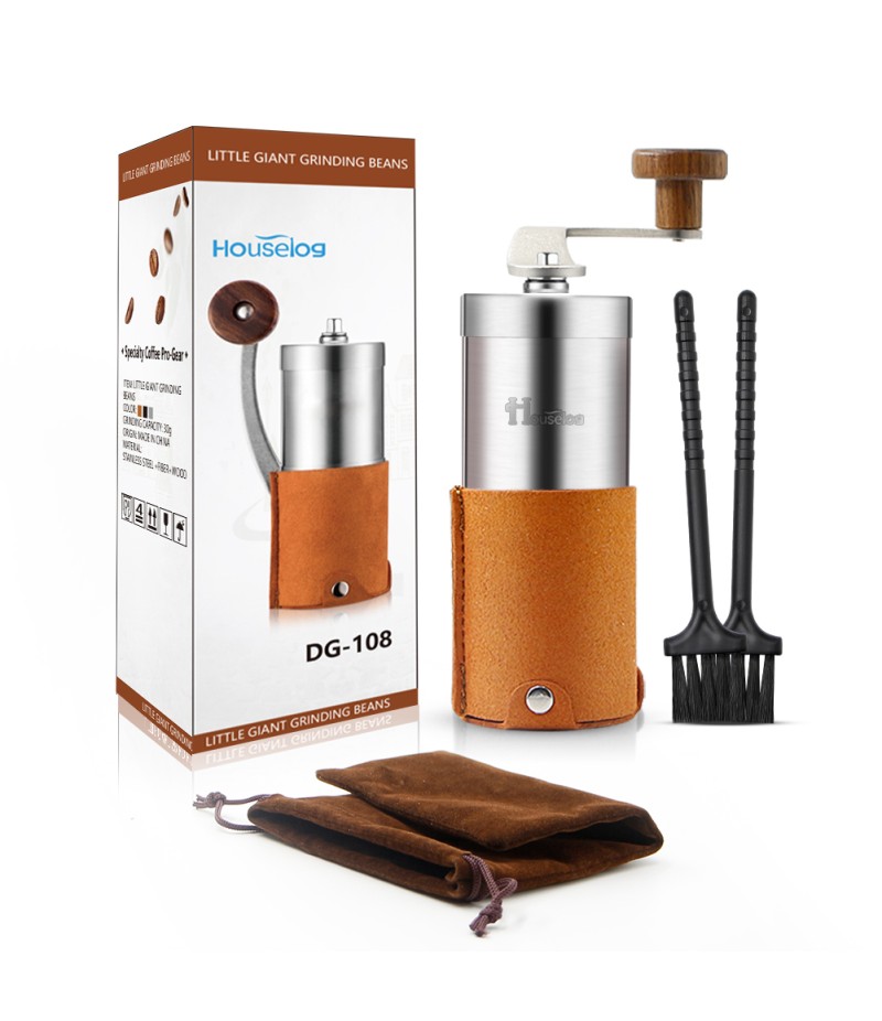 Portable Manual Coffee Grinder Set Professional Conical Ceramic Burrs Stainless Steel Grinder Easy to Clean for Home Travel Outdoor