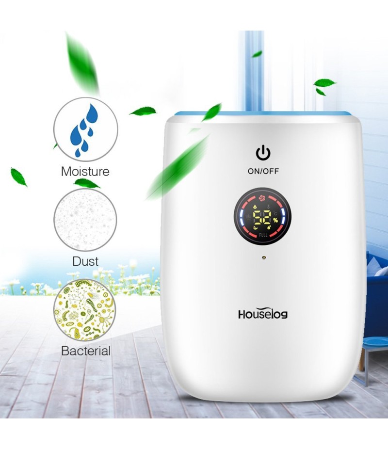 Houselog Dehumidifier for Home LCD 800ML Touch Panel Control Medium Compact Portable for Closet Bedrooms Bathrooms RV or Basements